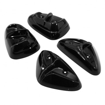 CARENAGE/PAD SCOOT ADAPTABLE MBK 50 STUNT/YAMAHA 50 SLIDER NOIR BRILLANT (x4) -REPLAY- 3700948037447