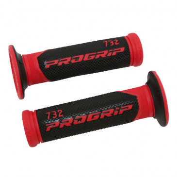 GRIP- PROGRIP SCOOTER 732 DUAL DENSITY RED/BLACK 125mm (PAIR) 0801766044891