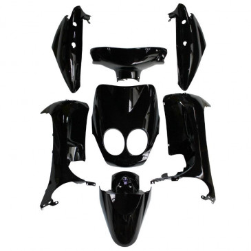 FAIRINGS/BODY PARTS FOR SCOOT MBK 50 OVETTO 2008>2010 ANALOG SPEEDOMETER /YAMAHA 50 NEOS 2008>2010 ANALOG SPEEDOMETER BLACK GLOSS (7 PARTS KIT ) 3700948054055