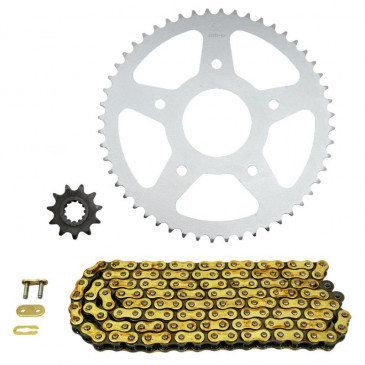 CHAIN AND SPROCKET KIT FOR PEUGEOT 50 XR7 2008>2013 - 420 11x60 (OEM SPECIFICATION) -AFAM- 5400598051852