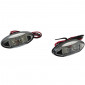 CLIGNOTANT UNIVERSEL REPLAY MINI OVALE 2 LEDS TRANSPARENT/CARBONE (L 60mm / H 25mm / L 15mm) (HOMOLOGUE CE) (PAIRE) 3700948032640