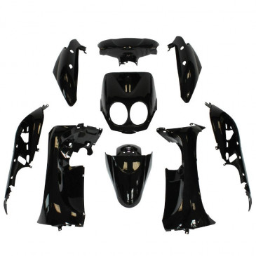 FAIRINGS/BODY PARTS FOR SCOOT MBK 50 OVETTO 2008>2010 ANALOG SPEEDOMETER /YAMAHA 50 NEOS 2008>2010 ANALOG SPEEDOMETER BLACK GLOSS (9 PARTS KIT ) 3700948054079