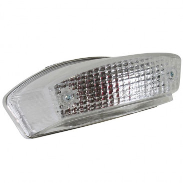 TAIL LIGHT FOR 50cc MOTORBIKE REPLAY FOR DERBI 50 SENDA 1995>2001/PEUGEOT 50 XP6, XR6/MBK 50 X-LIMIT/YAMAHA 50 DTR TRANSPARENT -CEE APPROVED- 3700948034422