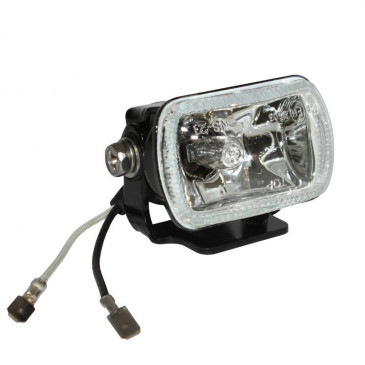 FRONT AUXILIARY LIGHTS - REPLAY -HALOGEN- ADJUSTABLE - LONG RANGE - RECTANGLE SHAPED - BLACK - H3 12V 55W EEC APPROVED - (IDEAL FOR MOTOCROSS NUMBER PLATE) 8430525053991