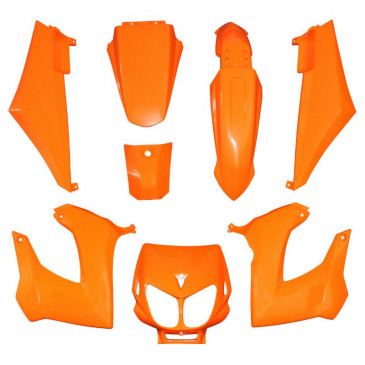 FAIRINGS/BODY PARTS FOR 50cc MOTORBIKE DERBI 50 SENDA 2000>2010 ORANGE GLOSS (8 PARTS KIT) SELECTION P2R- 3700948046548