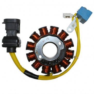 IGNITION STATOR FOR MAXISCOOTER PIAGGIO 125 X7, X8, X9, LIBERTY, LX, ET4, VESPA GTS/PEUGEOT 125 LOOXOR/APRILIA 125 ATLANTIC/GILERA 125 NEXUS (12 POLES - 150W) -SELECTION P2R- 3700948079447