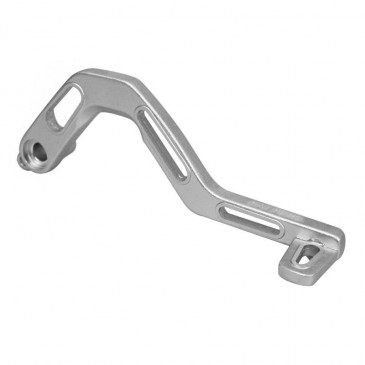 BRAKE PEDAL FOR 50cc MOTORBIKE REPLAY FOR DERBI 50 SENDA ALUMINIUM - SILVER 3700948299975