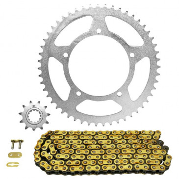 CHAIN AND SPROCKET KIT FOR APRILIA 50 RX RACING 2002>2006, RX 2002>2005 420 11x51 (Ø SPROCKET 105/120/8.5) (OEM SPECIFICATIONS) -AFAM- 5400598042416