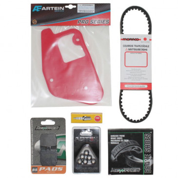 KIT ENTRETIEN SCOOT ADAPTABLE MBK 50 STUNT 2004>/YAMAHA 50 SLIDER 2004> (PACK 6 PIECES) -SELECTION P2R- 3700948111994