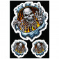 AUTOCOLLANT/STICKER LETHAL THREAT FINGER SKULL (75x140mm) (LT55072) 3700948158234