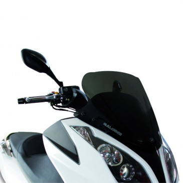 PARE-BRISE/SAUTE VENT MAXISCOOTER POUR KYMCO 125 DINK-STREET 2012>, 300 DINK-SREET 2012>, 125 DOWNTOWN 2012>2016, 300 DOWNTOWN 2012>, 125 SUPER-DINK 2012> FUME FONCE (H 472 mm - L 485 mm) -MALOSSI- 3700948136447