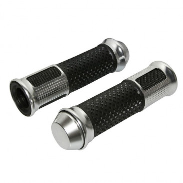 GRIP- REPLAY "On road" R285 LUX SILVER - CLOSED END (Pair) 3700948039632