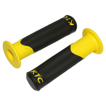 GRIP- REPLAY "On road" KTC BLACK/YELLOW 122mm - CLOSED END (Pair) 3700948039588