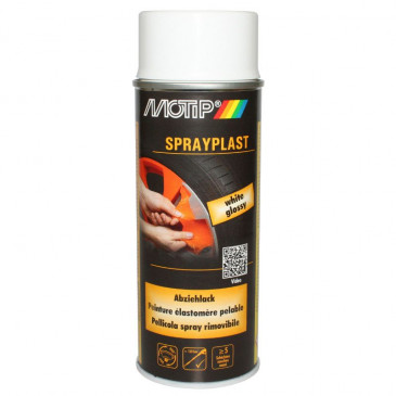 BOMBE DE PEINTURE MOTIP SPRAYPLAST BLANC BRILLANT AEROSOL 400 ml (396533) 4048500396533