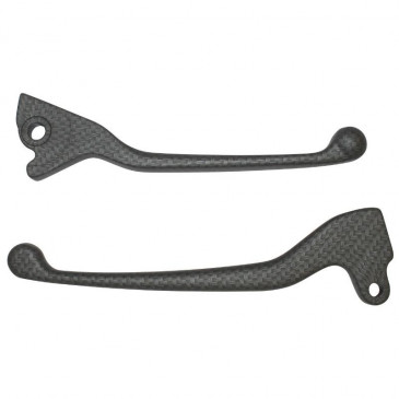 BRAKE LEVER FOR SCOOT FOR GILERA 50 STALKER WITH REAR DRUM BRAKE- CARBON (PAIR)-VICMA - 8430525057685