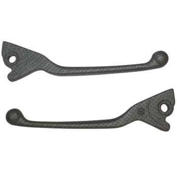 BRAKE LEVER FOR SCOOT FOR GILERA 50 STALKER/PIAGGIO 50 NRG EXTREM+REAR DISC - CARBON (PAIR)-VICMA - 8430525055834