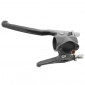 BRAKE HANDLE FOR MOPED PEUGEOT 103 SPX-RCX ALUMINIUM-BLACK-LEFT - WITH CHOKE LEVER -DOMINO- 8033900019515