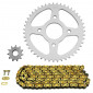 CHAIN AND SPROCKET KIT FOR MBK 50 X POWER 2003>2006 / YAMAHA 50 TZR 2003>2006 420 11x47 (Ø SPROCKET 54/92/10.5) (OEM SPECIFICATIONS 2003->2006) -AFAM- 5400598055485