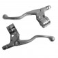 LEVERS KIT FOR MOPED - ALU POLISHED Short M84 SINGLE FIXATION (PAIR) -SELECTION P2R- 3700948112182