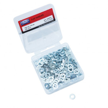 WASHER - FLAT IN STEEL Ø 5 mm (IN A BOX- 200 PIECES) -SELECTION P2R- 3700948087497