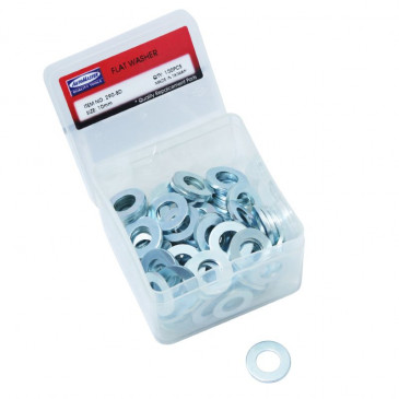 WASHER - FLAT IN STEEL Ø 10mm (100 IN A BOX) -P2R- 3700948202111