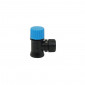 INFLATOR P2R SKY BLUE/BLACK- (ADJUSTABLE FLOW) VP/VS (SUPPLIED WITHOUT CARTRIDGE) 8015431001207