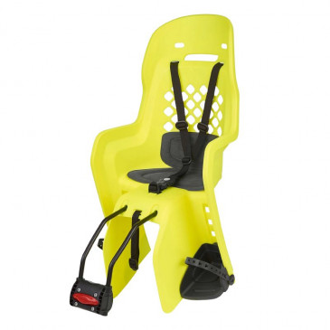 CHILD SEAT - REAR- POLISPORT - ON FRAME - JOY FLUO YELLOW/GREY CUSHION (9 > 22Kgs) APPROVED EN 14344 5604415102417