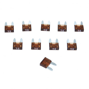 MINI BLADE FUSE MINIATURE 7,5A (SOLD PER 10 IN A BAG) 4018354009088