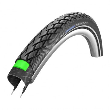 PNEU CITY 18 X 1.65 SCHWALBE MARATHON NOIR TR (44-355) RENFORT FLANC REFLEX COMPATIBLE VAE 4026495716765