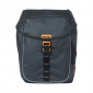 DOUBLE BAG FOR BICYCLE - REAR - BASIL MILES WATERPROOF 34Lt - BLACK/ORANGE - MIK SYSTEM ON CARRIER (34x16x43cm) 8715019181122