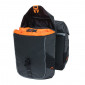 DOUBLE BAG FOR BICYCLE - REAR - BASIL MILES WATERPROOF 34Lt - BLACK/ORANGE - MIK SYSTEM ON CARRIER (34x16x43cm) 8715019181122