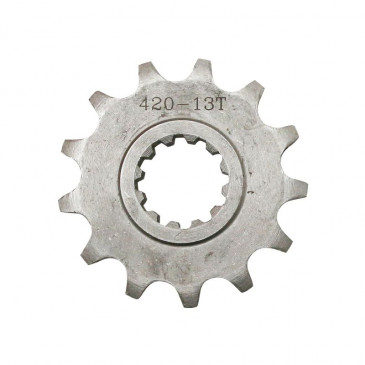 GEARBOX OUTPUT SPROCKET FOR 50cc MOTORBIKE MINARELLI 50 AM6 420 13 TEETH/MBK 50 X-POWER/YAMAHA 50 TZR/PEUGEOT 50 XPS/RIEJU 50 SMX -SELECTION P2R- 3700948068328