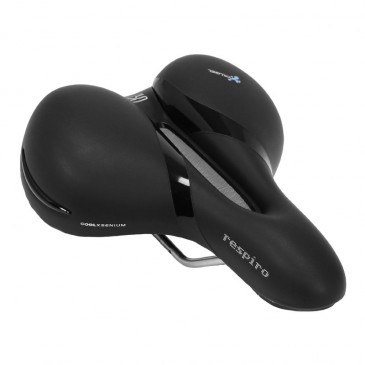 SELLE ROYAL RESPIRO LOISIR GEL CONFORT MAX RELAXED AVEC PROTECTION LATERALE ET ELASTOMERE NOIR 256x227mm 771g 8021890575104