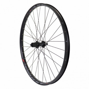 ROUE VTT DISQUE 27.5" TRUCKY 30 TUBELESS READY ARRIERE CENTERLOCK NOIR MOYEU SHIMANO TC500 11/10V AXE TRAVERSANT 12/142 JANTE 30C 32 RAYONS 3660429040413