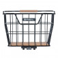 FRONT/REAR BASKET - BASIL NORDLAND-FOR MIK SYSTEM- BLACK STEEL/WOOD (40x32x30cm) 8715019112829