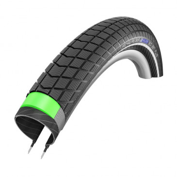 TYRE FOR MTB (URBAN) 26 X 2.15 SCHWALBE BIG BEN PLUS ADDIX BLACK RIGID (55-559) REINFORCED GREEN-GUARD- Approved E50. 4026495787949