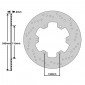 DISQUE DE FREIN ADAPTABLE DUCATI 600 MONSTER 1993>2001 AR, 1000 SUPERSPORT 2003>2006 AR / YAMAHA 250 MAJESTY 2000> AV (EXT 245mm - INT 115mm - 6 TROUS) (DF4023A) -NEWFREN- 8025832155300