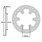 BRAKE DISC FOR YAMAHA 500 RD LC 1984>1986 Rear, 500 RD YPVS LC 1987> Rear, 750 XTZ SUPER TENERE 1989>1995 Rear (EXT 245mm - INT 115.3mm - 6 Holes ) (DF5008A) -NEWFREN- 8025832088370