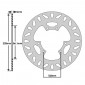 BRAKE DISC FOR YAMAHA 600 XT E 1990>2002 Rear, 600 XTZ TENERE 1988>1990 Rear, 660 XTZ TENERE 1991>1996 Rear (EXT 220mm - INT 86.1mm - 6 Holes ) (DF5002A) -NEWFREN- 8025832088332