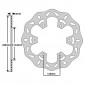 BRAKE DISC FOR YAMAHA 250 WR F 2002> Rear, 450 WR F 2003> Rear, 250 YZ F 2001> Rear, 450 YZ F 2003> Rear (EXT 245mm - INT 115.2mm - 6 Holes ) (DF5049OE) -NEWFREN- 8025832341305