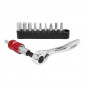 MINI CLIQUET AVEC EMBOUT TORX, 6 PANS, CRUCIFORME ET PLAT (LIVRE DANS UN ETUI DE POCHE) -P2R- 3700948101629