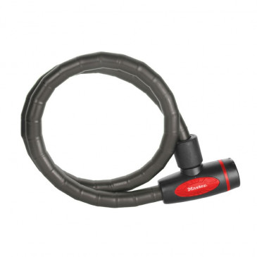 ANTIVOL VELO / TROTTINETTE CABLE ARTICULE A CLE MASTERLOCK DIAM 18mm L 1m NOIR LIVRE AVEC 4 CLES - NIVEAU SECURITE 7 3520190937940