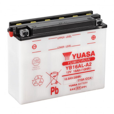 BATTERIE 12V 16 Ah YB16AL-A2 YUASA YUMICRON AVEC ENTRETIEN (Lg207xL72xH164mm) 5050694005565