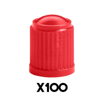 VALVE CAP -SCHRADER - PLASTIC RED (PER 100) -SELECTION P2R- 3701213426249