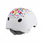 URBAN BIKE JUNIOR HELMET- POLISPORT URBAN RADICAL WHITE+PATTERNS - EURO 53-55 SYSTEM QUICK LOCK 5604415085529