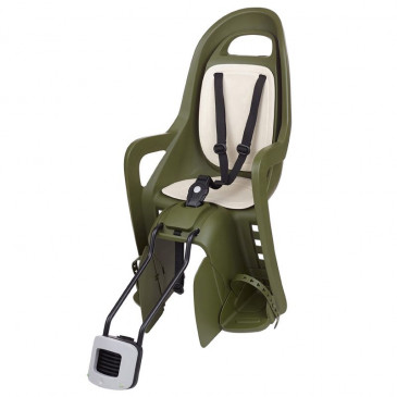 CHILD SEAT-REAR- POLISPORT - ON FRAME - GROOVY GREEN/CREAM CUSHION (9 > 22Kgs) COMPATIBLE 29" - APPROVED EN 14344 5604415102844