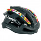 CASQUE VELO ADULTE GIST ROUTE VOLO NOIR MAT/POP ART FULL IN-MOLD TAILLE 52-56 REGLAGE MOLETTE 210GRS 8013271310930