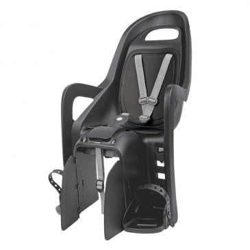 CHILD SEAT-REAR- POLISPORT - ON CARRIER LIKE > VICE- GROOVY BLACK/GREY CUSHION (9 > 22Kgs) approved EN 14344 5604415074332