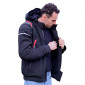 VESTE/BLOUSON ADX RSX NOIR/ROUGE L AVEC CAPUCHE AMOVIBLE (AVEC PROTECTIONS/SANS PLAQUE DORSALE) (HOMOLOGUE NF EN 17092-4 : 2020) 3700948185698