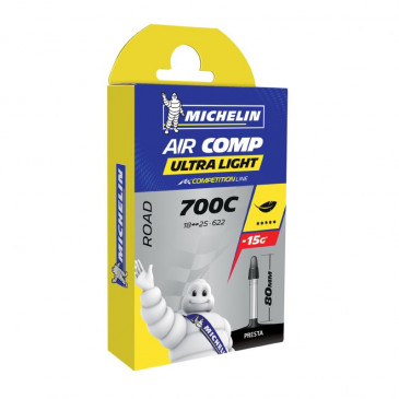 CHAMBRE A AIR VELO 700 x 18-25 MICHELIN A1 ULTRALIGHT VALVE PRESTA 80mm 3528708372887